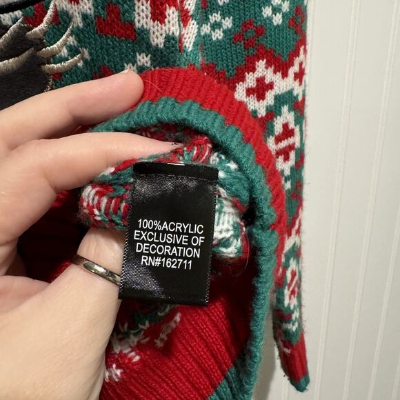 33 Degrees Sloth Christmas Sweater Mens Small Ugly Christmas Sweater - Picture 4 of 5